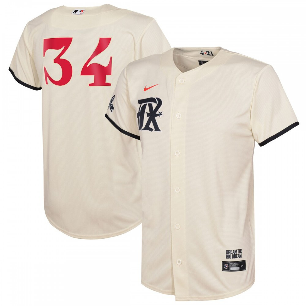 Nolan Ryan Texas Rangers Youth 2023 City Connect Replica Player Jersey - Cream-Pro Kit Vault | Brand New 26/27 Sports Jerseys